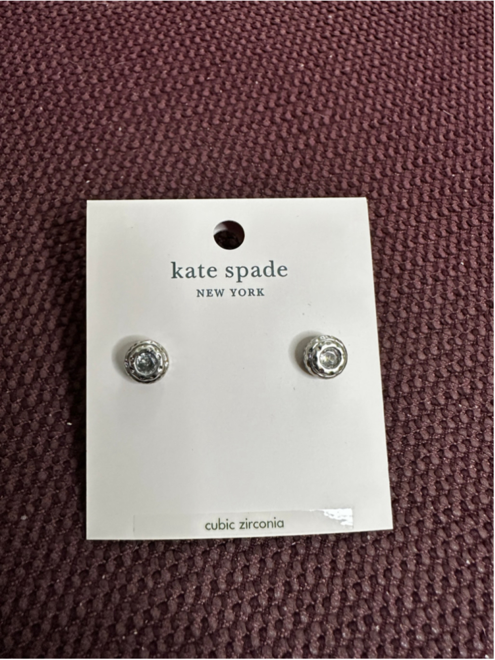 Kate Spade Cubic Zirconia Stud Earrings, Silver
